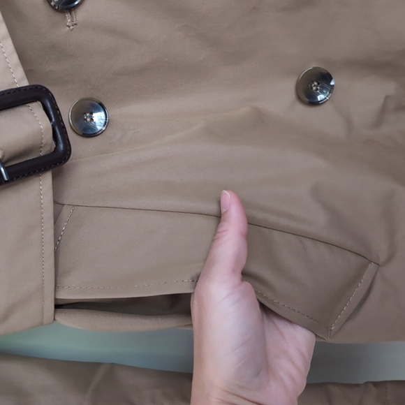 ZARA WOMEN BELTED SHORT TRENCH COAT ZW COLLECTION XS S M L taupe brown NWT - Picture 10 of 12